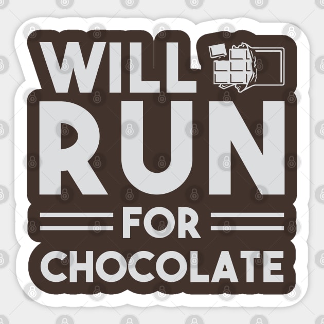 Will Run For Chocolate Sticker by Venus Complete